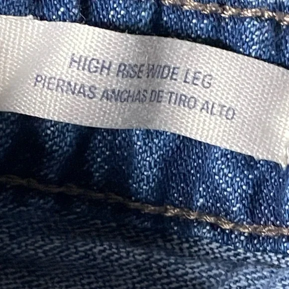 Universal Thread High Rise Wide Leg Medium Wash Jeans 100% Cotton (Size: 6R) - Picture 11 of 16